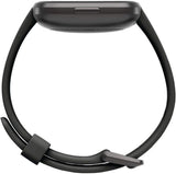 Fitbit - Versa 2 Smartwatch 40mm Aluminum - Black/Carbon with Silicone Band