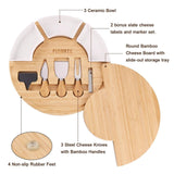 Fitnate Rotatable Round Cheese Cutting Board