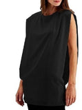 Alfani Sleeveless Tunic, Black, Size Large