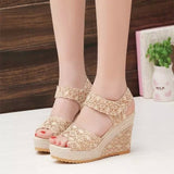 Flat bottom high heel sandals