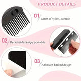 Flat Iron Comb, ABS Plastic Handle Hair Straightener Comb Attachment