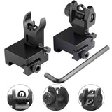 Flip Up Rear Front Aluminum Alloy Tactical Sight Set