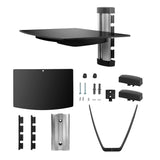 Floating Wall Mounted Strengthened Tempered Glass Shelf