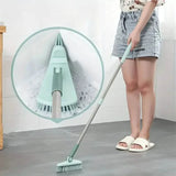 Floor Scrub Brush Long Handle Detachable Stiff Bristles