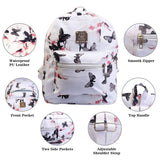 Floral Print Backpack Waterproof Knapsack
