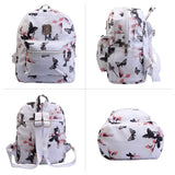 Floral Print Backpack Waterproof Knapsack