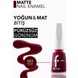 Flormar Matte Nail Polish in M23 Burgundy In Matte 11ml