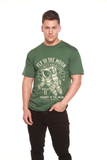 Fly To The Moon Men's Bamboo Viscose/Organic Cotton Short Sleeve Graphic T-Shirt