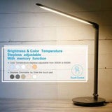 Foldable AC LED Desk Table Lamp Adjustable Touch Reading USB Rechargeable Port