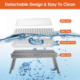 Foldable Charcoal BBQ Grill Stainless Steel Grill Net
