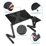 Foldable Laptop Table Bed Notebook Desk with Mouse Board