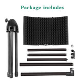 Foldable Microphone Isolation Shield Adjustable Tripod Stand