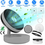 Foldable Rechargeable LED Desk Fan Wall Mounted with Magnetic Remote