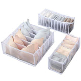 Foldable Underwear Storage Box Magic Mesh Transparent Plaid Fabric