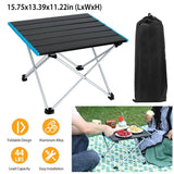 Folding Camping Table Aluminum Alloy Collapsible with Carry Bag