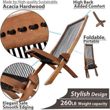 Folding Chairs Wooden Foldable Patio Chair