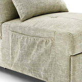 Folding Ottoman Sofa Bed Convertible Upholstered Daybed