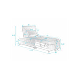 Folding Ottoman Sofa Bed Convertible Upholstered Daybed
