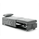 Folding Ottoman Sofa Bed Convertible Upholstered Daybed