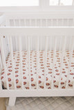 Football Print Bamboo Crib Sheet