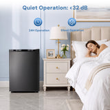 Free Standing Upright Freezer with Removable Shelf, Adjustable Thermostat, Compact Reversible Single Door Vertical Freezers