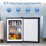 Free Standing Upright Freezer with Removable Shelf, Adjustable Thermostat, Compact Reversible Single Door Vertical Freezers