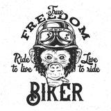 Freedom Biker Men's Bamboo Viscose/Organic Cotton Short Sleeve Graphic T-Shirt