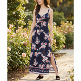 Trixxi Juniors Cameo Maxi Dress, Navy, Size XXS