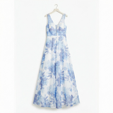 Trixxi Juniors Sequined Floral-Print Gown, Size 1