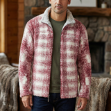 True Grit Mens Big Plaid Frosty Tipped Zip Shirt, Size Large