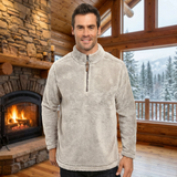 True Grit Pebble Pile 1/4 Zip Pullover Faded Heather Mens Long Sleeve, Size XS