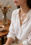 Charter Club Silver-Sculptural Disc Pendant Necklace