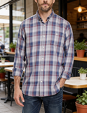 Weatherproof Vintage Mens Button-Down Plaid Shirt, Size Medium