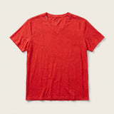 I.n.c. Mens Burnout Palm V-Neck T-Shirt, Size 3XL/Red
