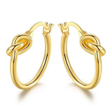 French Lock Knot Hoops in 18K Gold