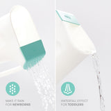 Frida Baby Control The Flow Bath Rinse Cup, Tear Free Rinser to Wash Hair and Body with Easy Grip Handle and Removable Rain Shower, Made in USA
