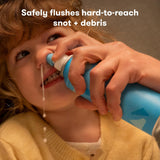 Frida Saline Rinse for Toddler, Kids, Ages 2+, Saline Rinse for Sinus, Instant Congestion Relief & Allergy Relief, Flush Out Allergens, Mucus, Pollen, Dust, Safe for Daily Use