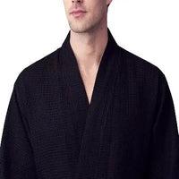 Waffle Kimono Spa Bathrobe for Men -  Absorbent, Lightweight