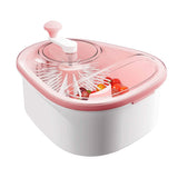 Fruit, Vegetable Manual Washing Spinner with Brush Hand Crank