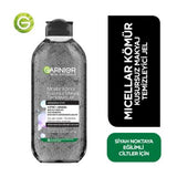 Garnier Micellar Cleansing Gel: Charcoal & Salicylic Acid - Gentle Makeup Remover for Acne Prone Skin, Blackhead Removal, Pore Cleansing - 400ml