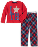 Tommy Hilfiger Girls 2-Pc. Plaid Pajama Set