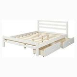 Full Platform Bed Frame with Two Storage Drawers