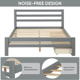 Full Platform Bed Frame with Two Storage Drawers