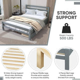 Full Platform Bed Frame with Two Storage Drawers