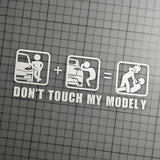 Don't Touch My Tesla | Funny Vinyl Stickers | UV-Resistant & Waterproof | Express Your Humor