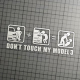 Don't Touch My Tesla | Funny Vinyl Stickers | UV-Resistant & Waterproof | Express Your Humor