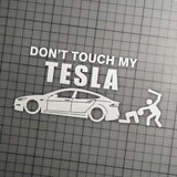 Don't Touch My Tesla | Funny Vinyl Stickers | UV-Resistant & Waterproof | Express Your Humor