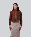 Furniq Uk Womens Suede Studded Jacket, Medium