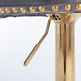 Furniture,Golden Swivel Velvet Barstools Adjusatble Seat Height from 25-33 Inch, Modern Upholstered Bar Stools with Backs Comfortable Tufted for Home Pub and Kitchen Island