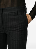 Dries Van Noten Women Pinstripped Wool Trousers